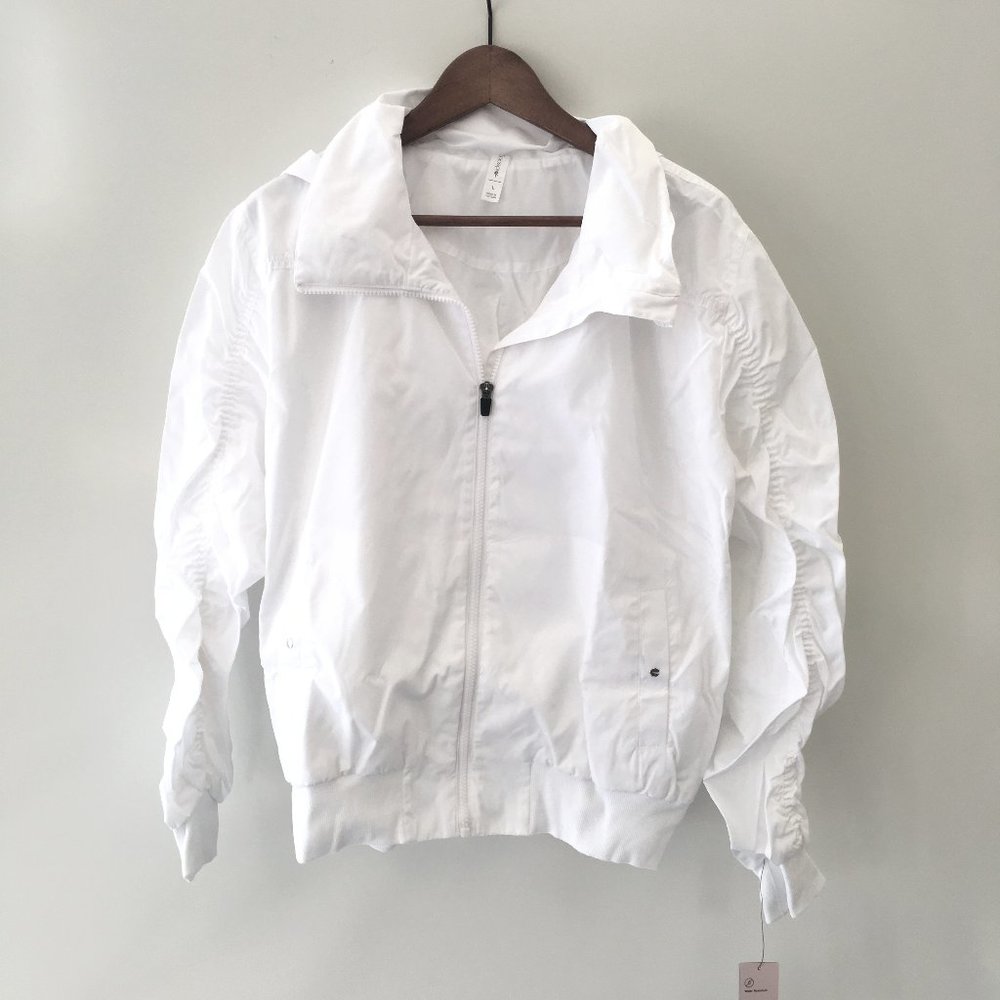 Ideology  Women's Ruched-Sleeve Hooded Jacket LG